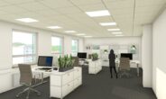 Büroflächen in Stuttgart-Wangen - Visualisierung Büroraum renoviert